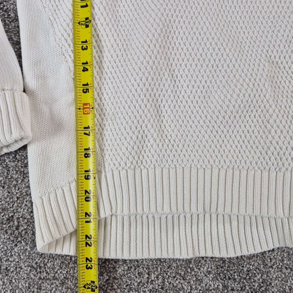 Athleta Turtleneck Sweater Womens‎ Small Ivory Textured Knit Breckenridge - Picture 6 of 8